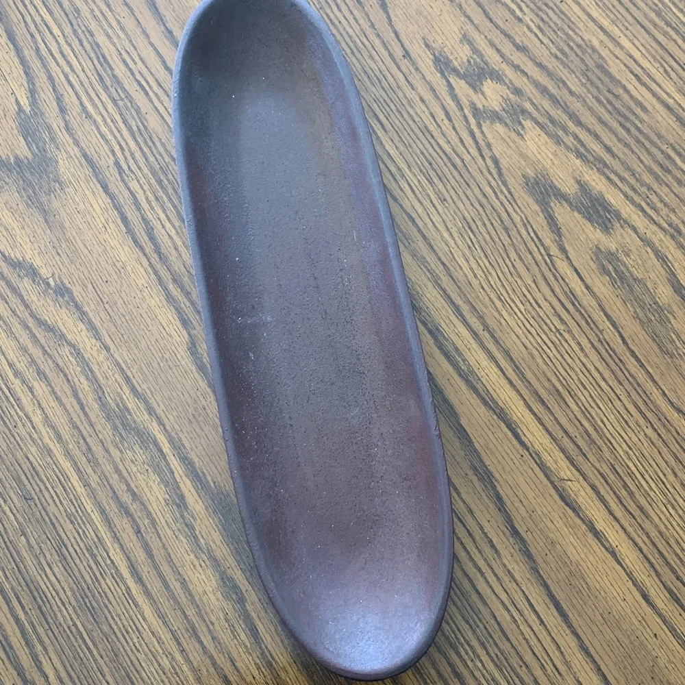 Fall-Themed Decorative Centerpiece in a long shallow bowl.